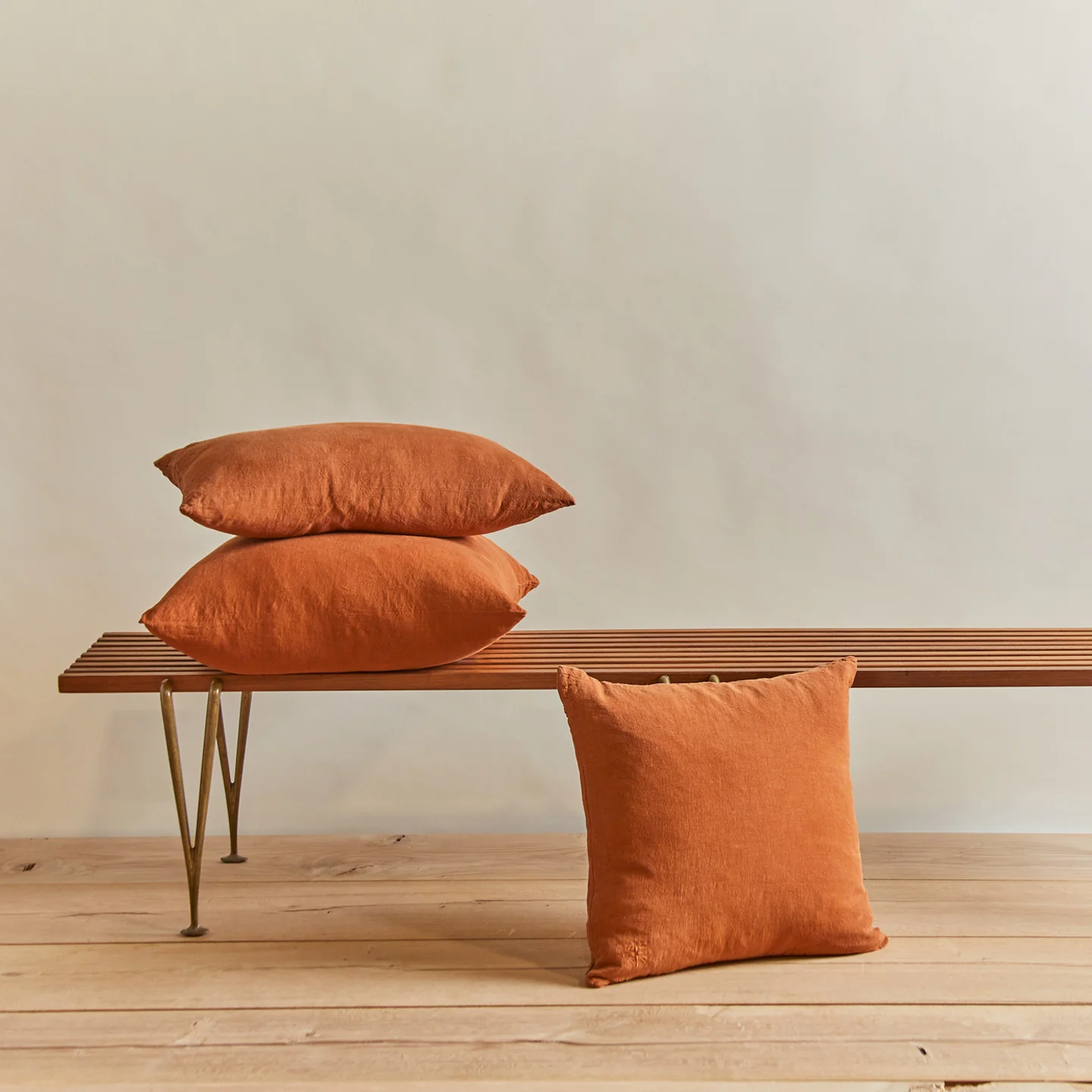 Simple Linen 18x18 Pillow - Terracotta - Image 5