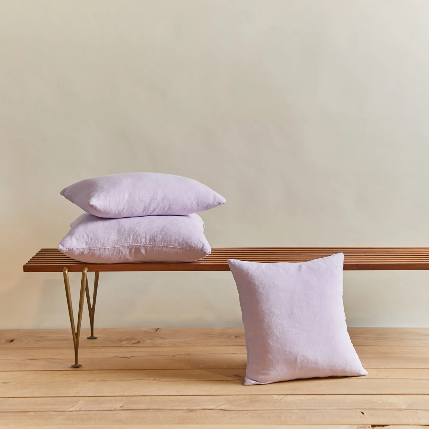 Simple Linen 22x22 Pillow - Lilac - Image 5