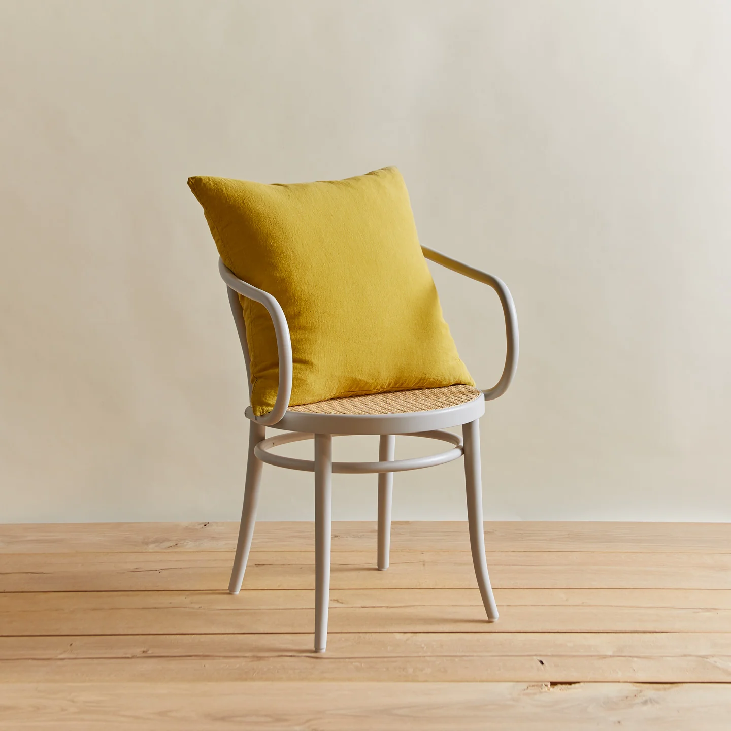 Simple Linen 22x22 Pillow - Mustard - Image 4