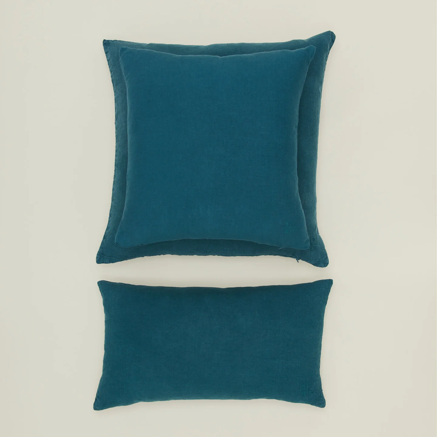 Simple Linen 22x22 Pillow - Peacock - Image 2