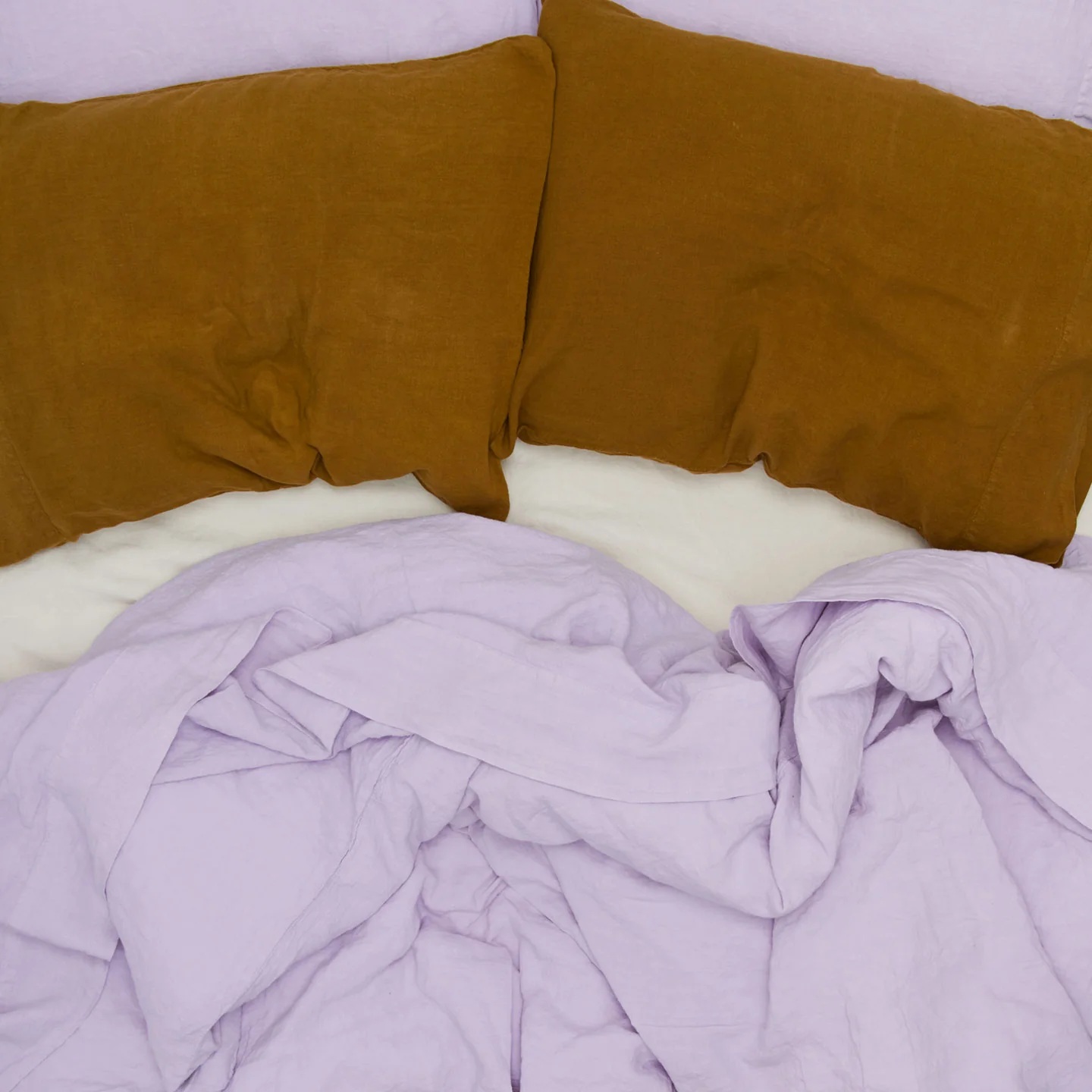 Simple Linen Duvet - Lilac - Image 6