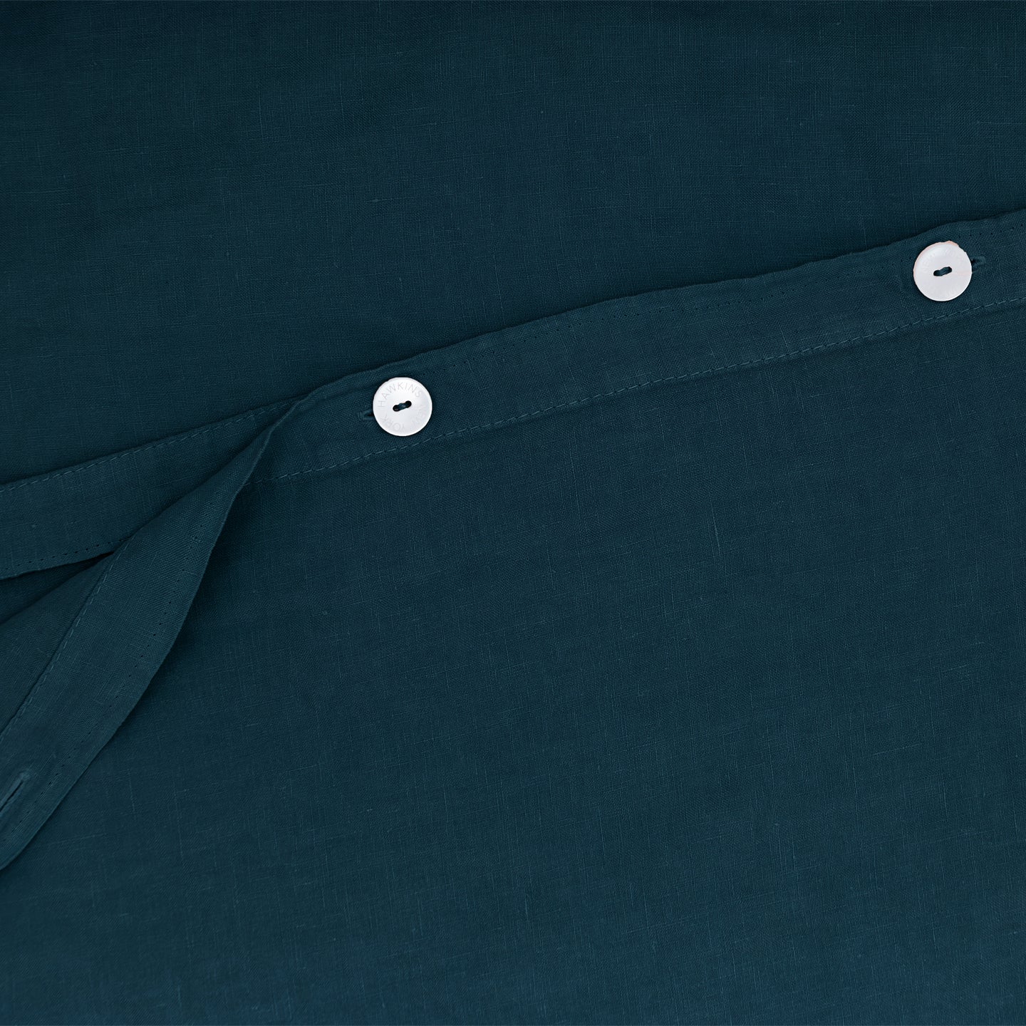 Simple Linen Duvet - Peacock - Image 3