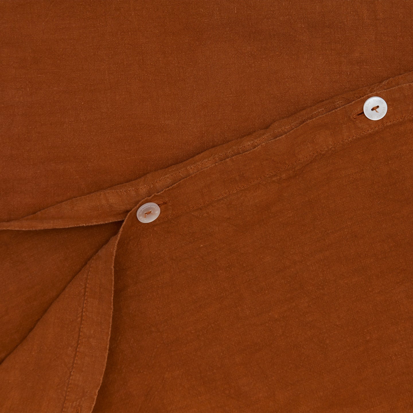 Simple Linen Duvet - Terracotta - Image 3