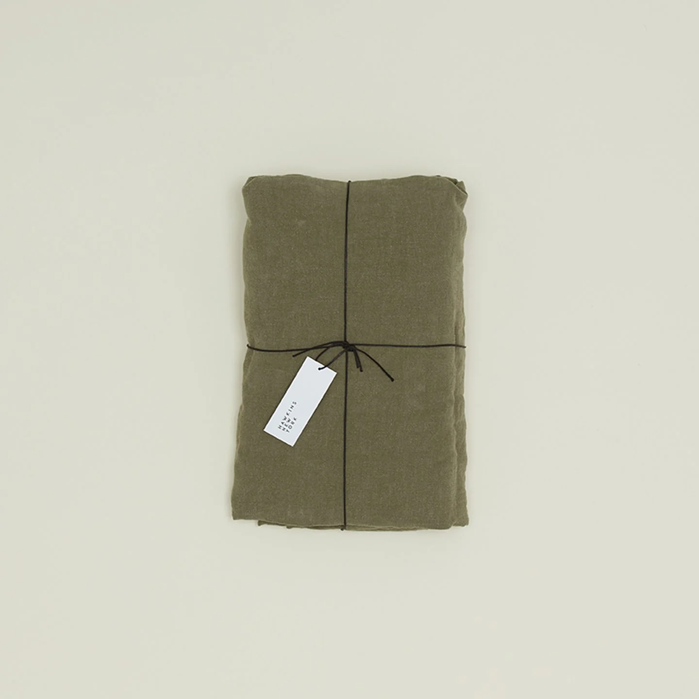 Simple Linen Fitted Sheet - Olive - Image 4
