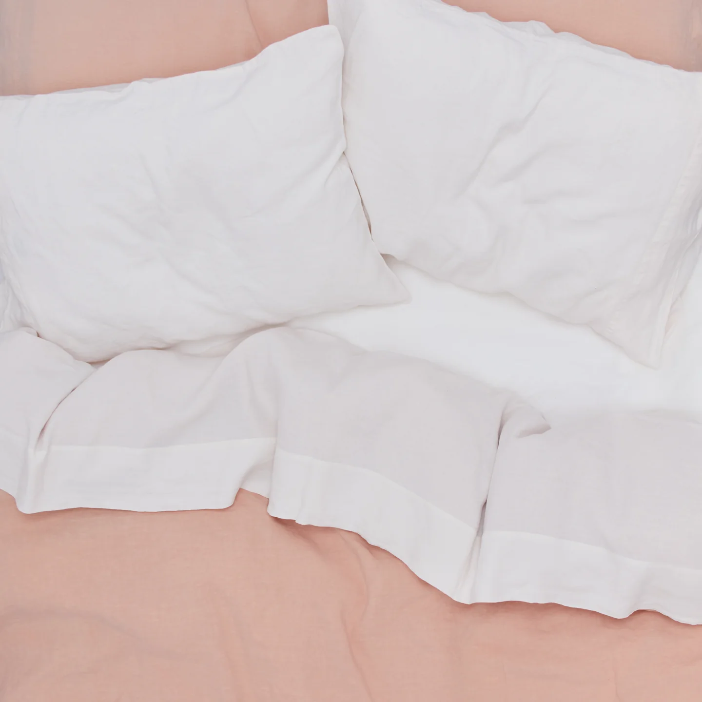 Simple Linen Flat Sheet - Blush - Image 5