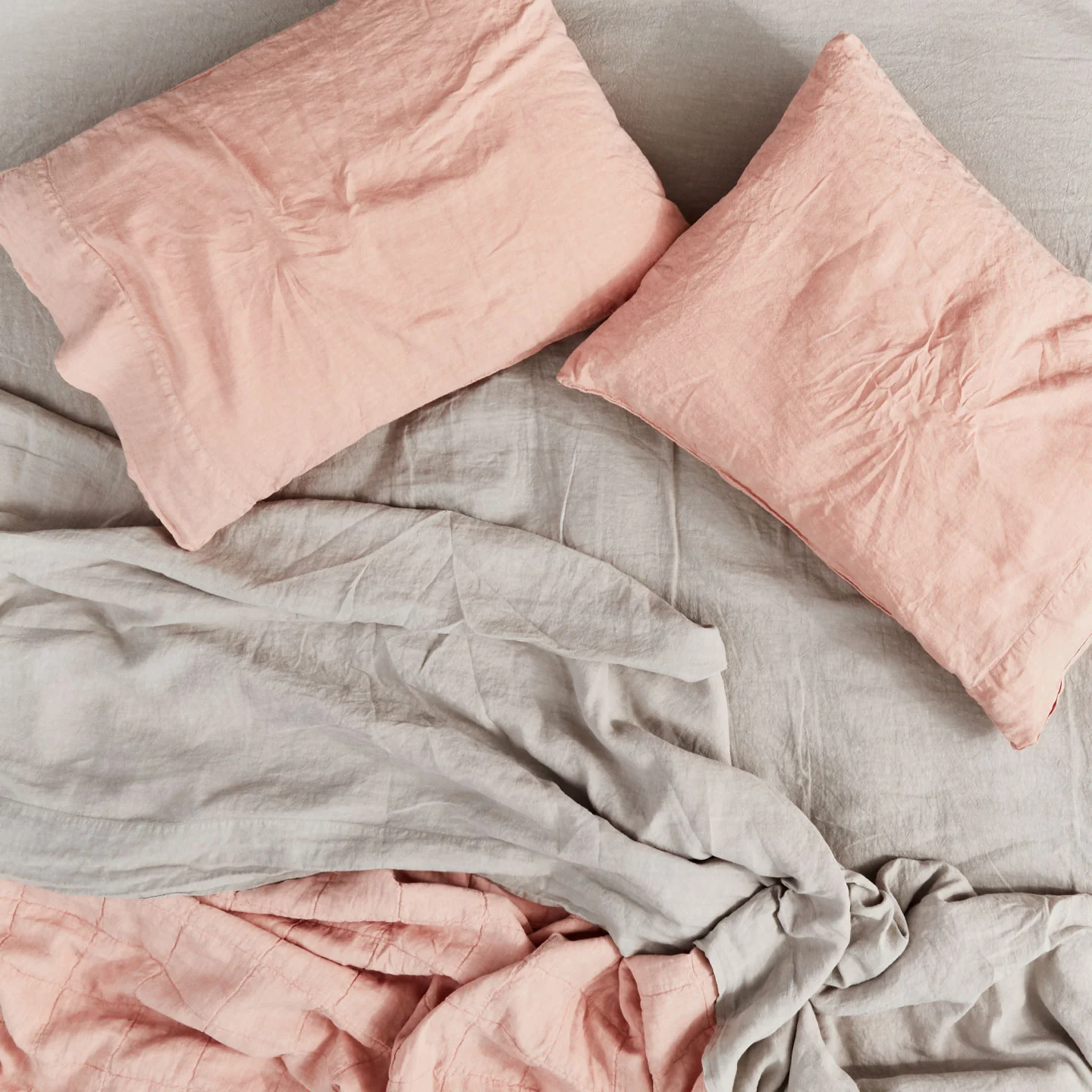 Simple Linen Flat Sheet - Light Grey - Image 3