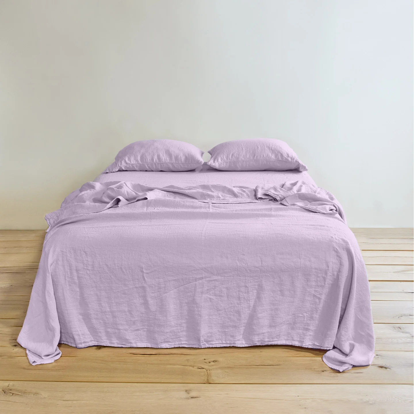 Simple Linen Flat Sheet - Lilac - Image 2