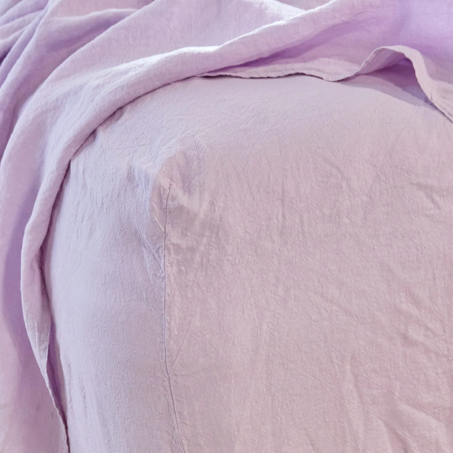 Simple Linen Flat Sheet - Lilac - Image 6