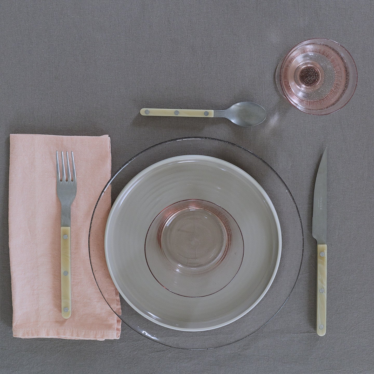 Simple Linen Napkin - Blush - Image 4