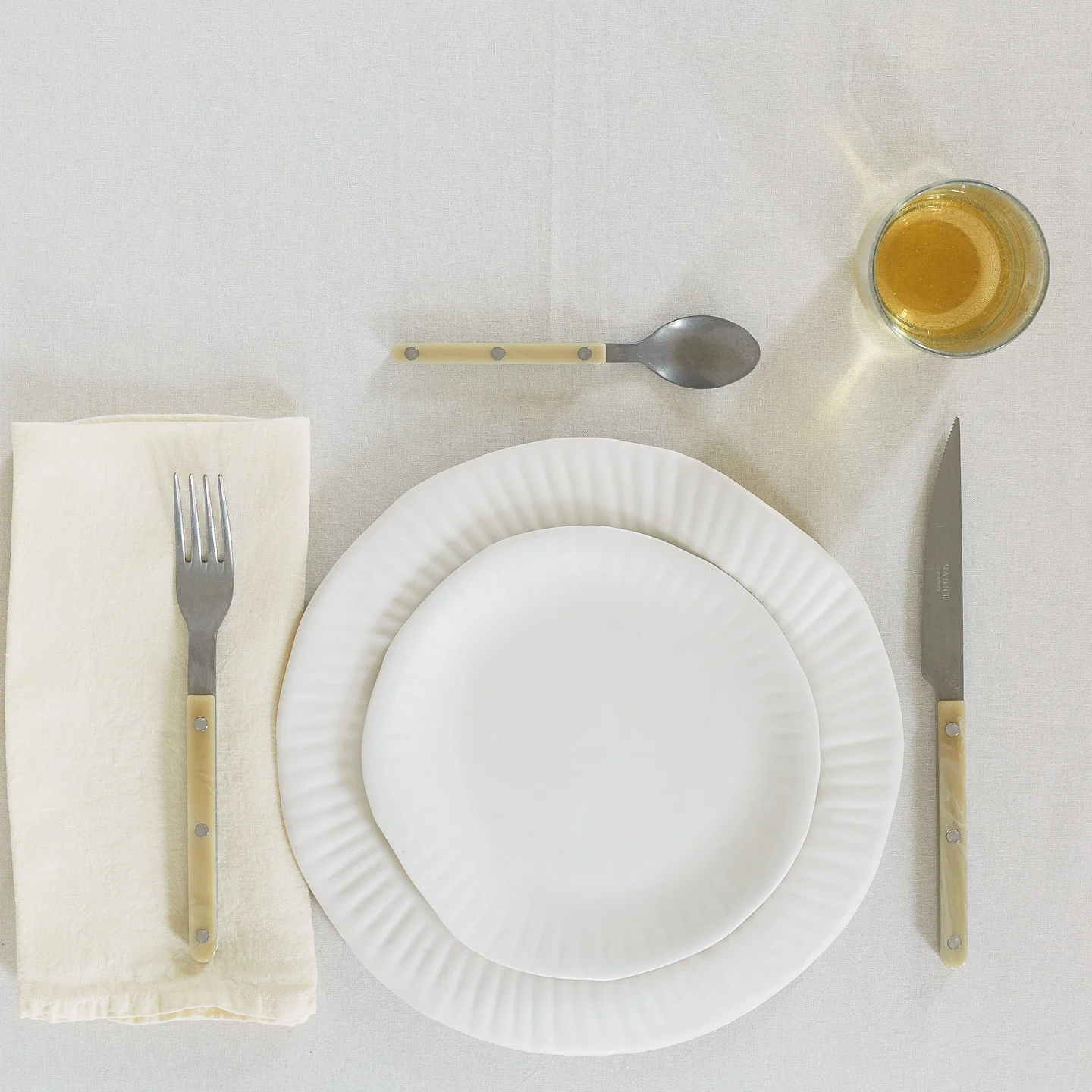 Simple Linen Napkin - Ivory - Image 4