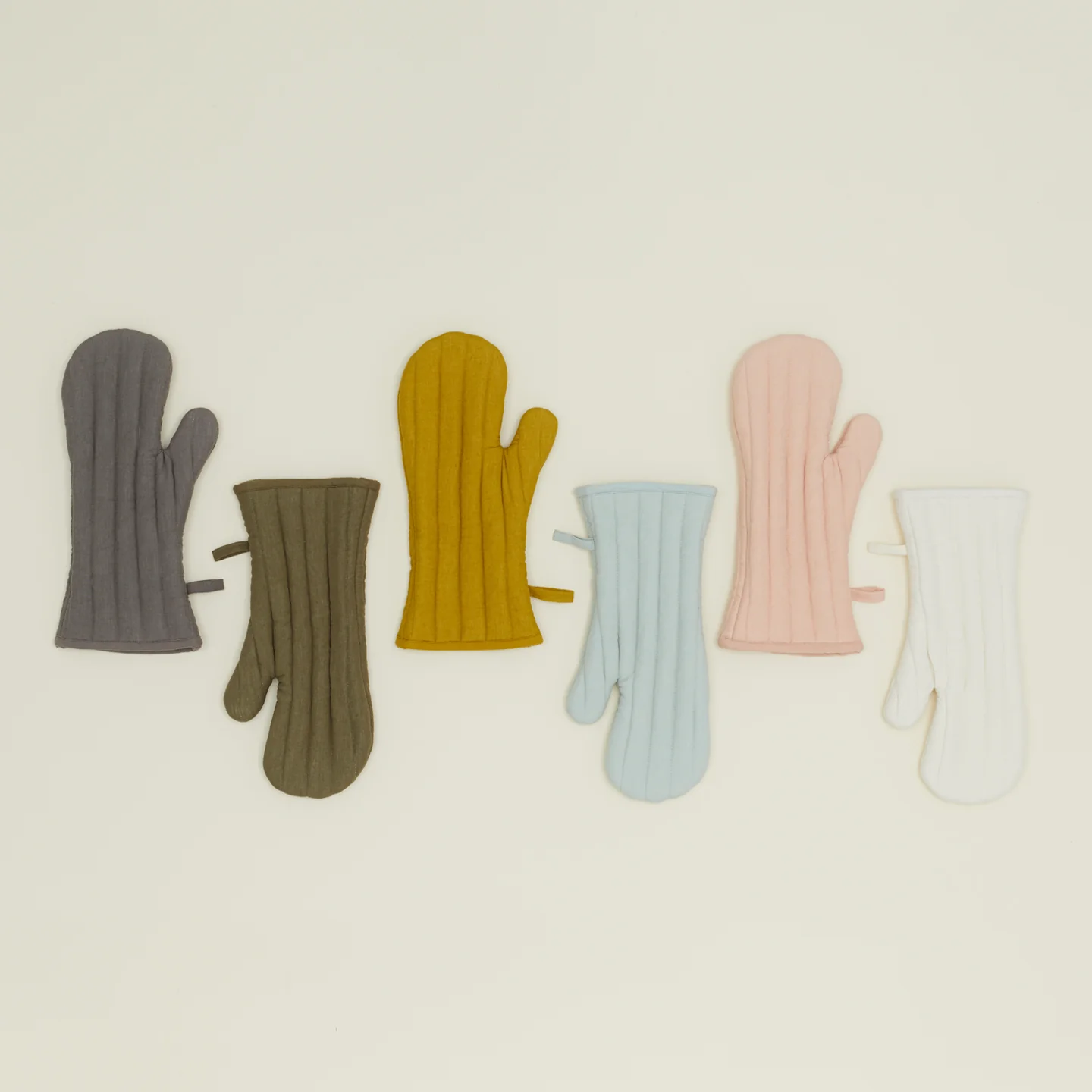Simple Linen Oven Mitt - Sky - Image 3