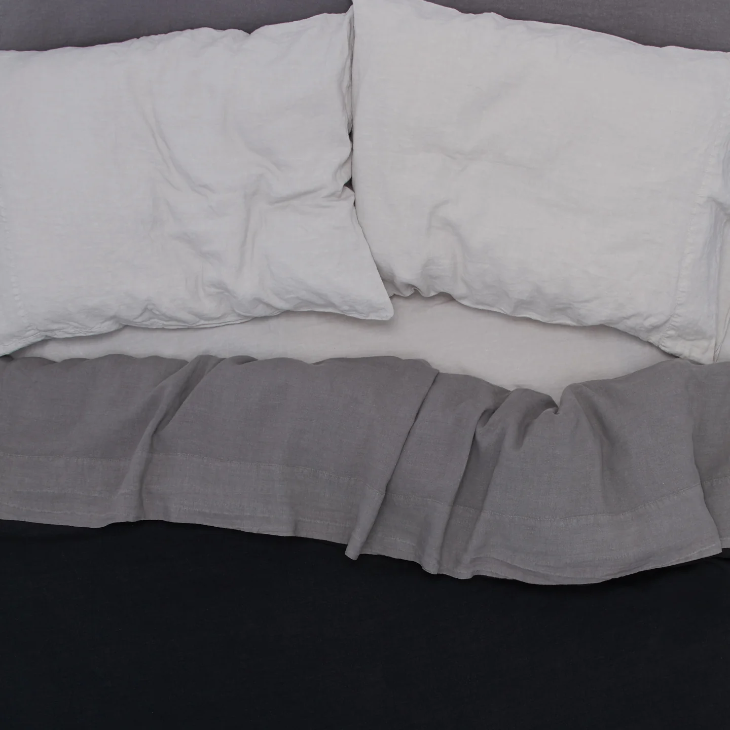 Simple Linen Pillowcases, Set of 2 - Light Grey - Image 5