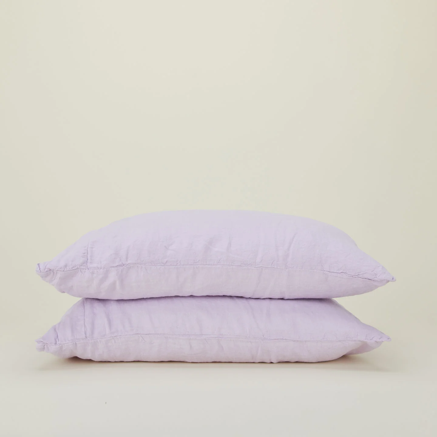 Simple Linen Pillowcases, Set of 2 - Lilac