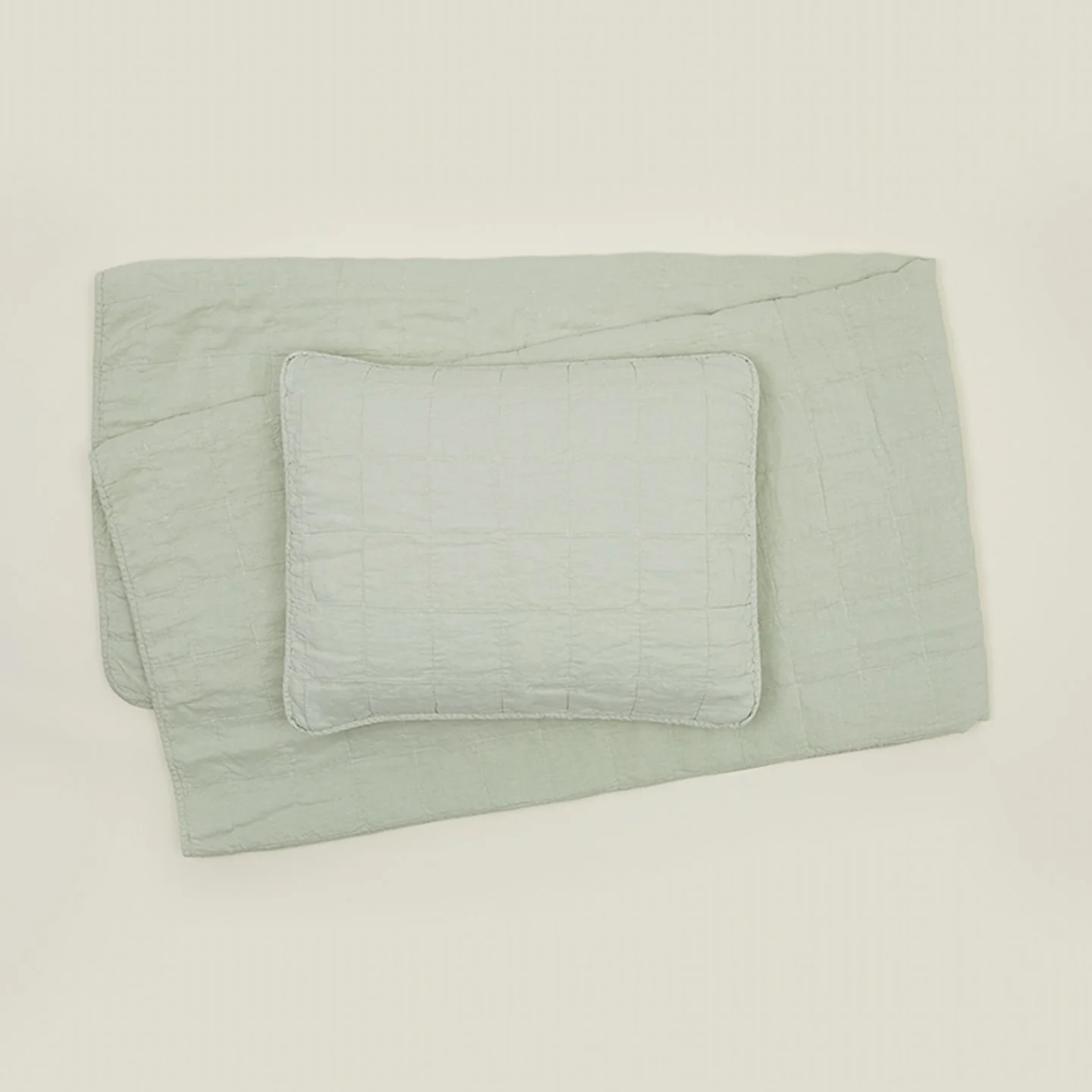 Simple Linen Quilt - Sage - Image 4