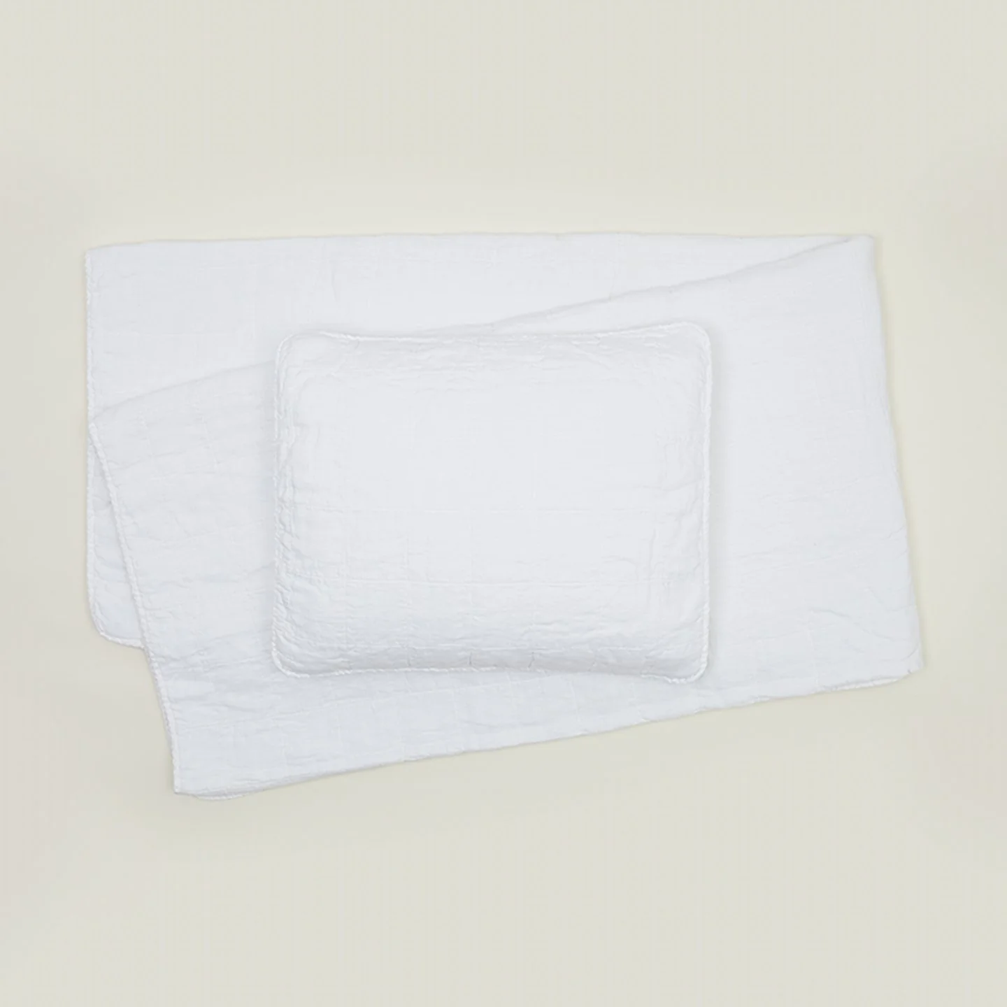 Simple Linen Quilt - White - Image 4