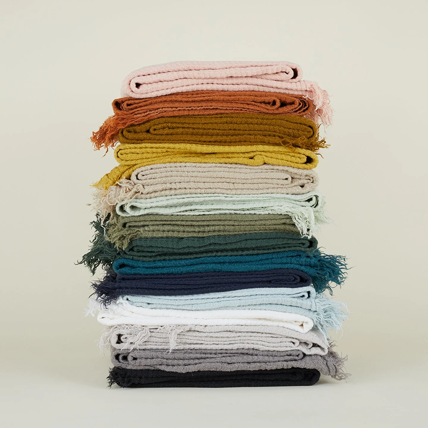 Simple Linen Throw - White - Image 2