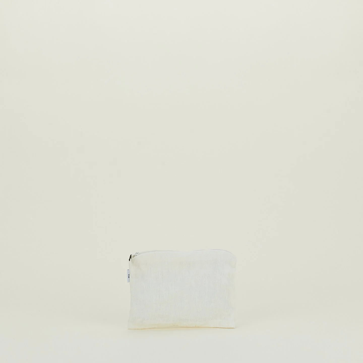 Simple Linen Zipper Pouch - Ivory - Image 4