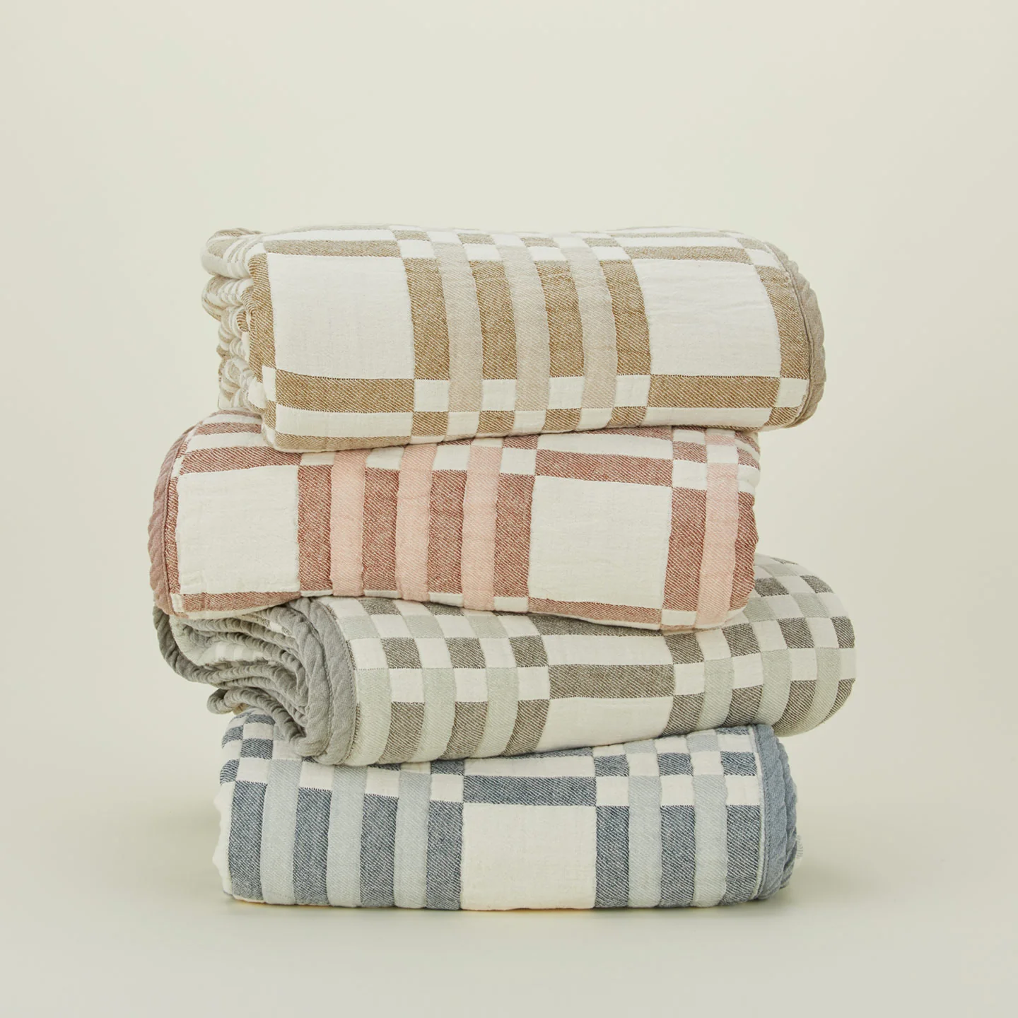 Simple Plaid Blanket - Blush/Terracotta - Image 5