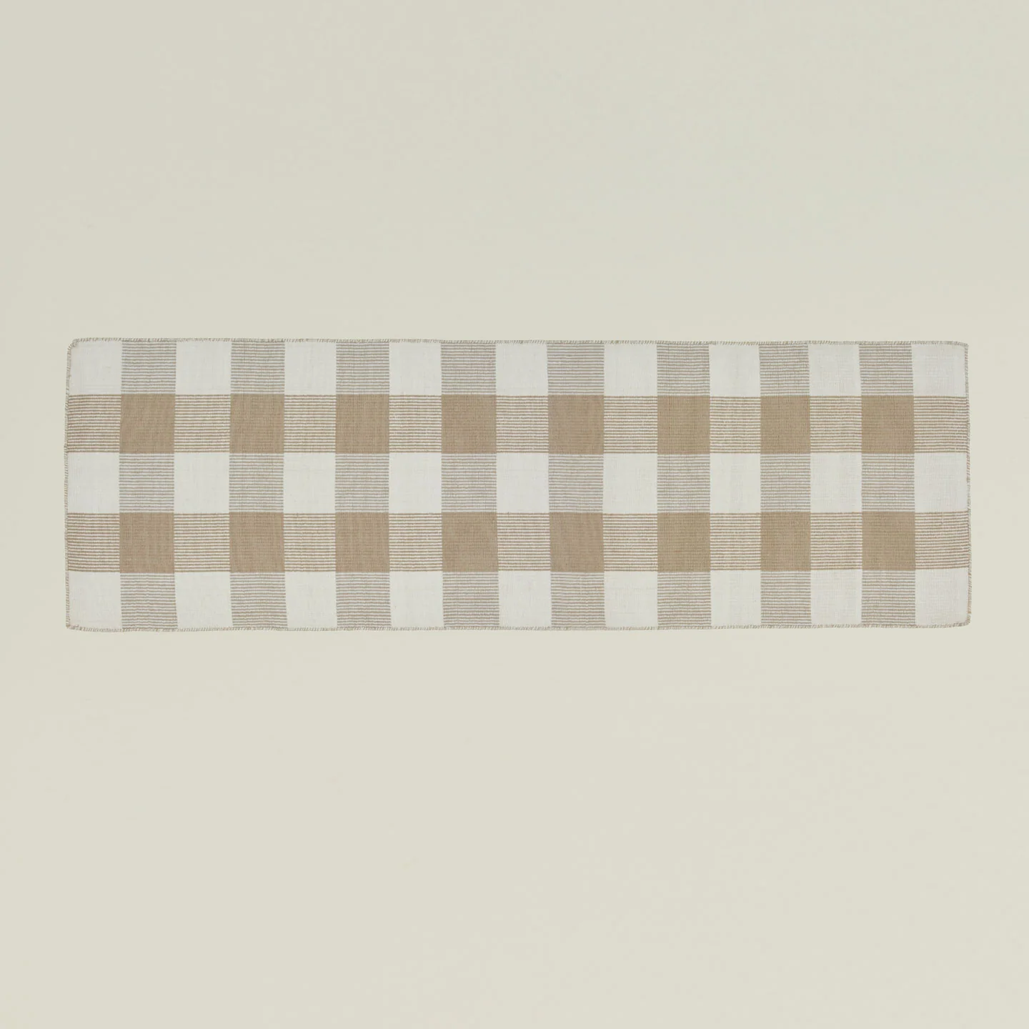 Simple Plaid Runner - Ivory/Flax