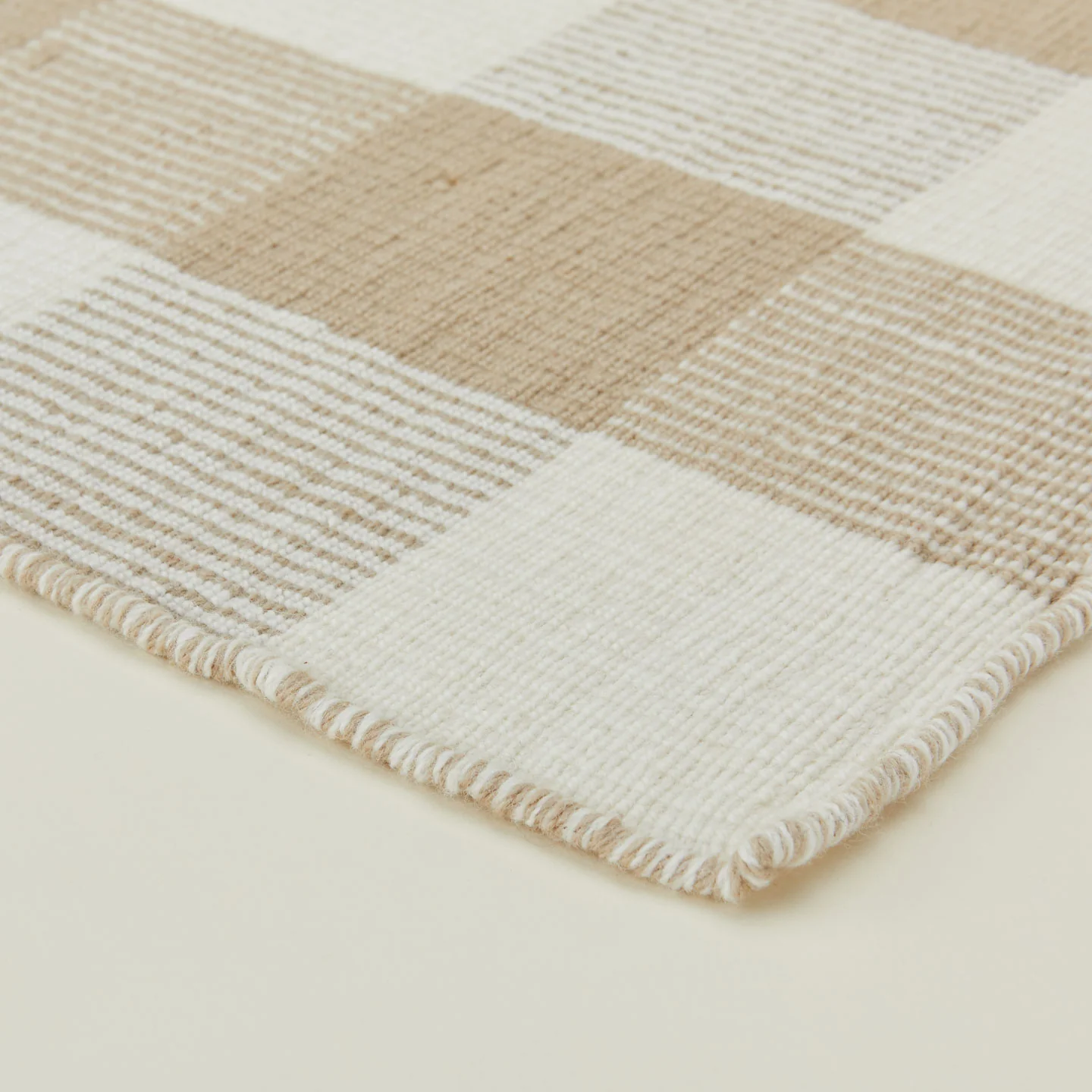 Simple Plaid Runner - Ivory/Flax - Image 2