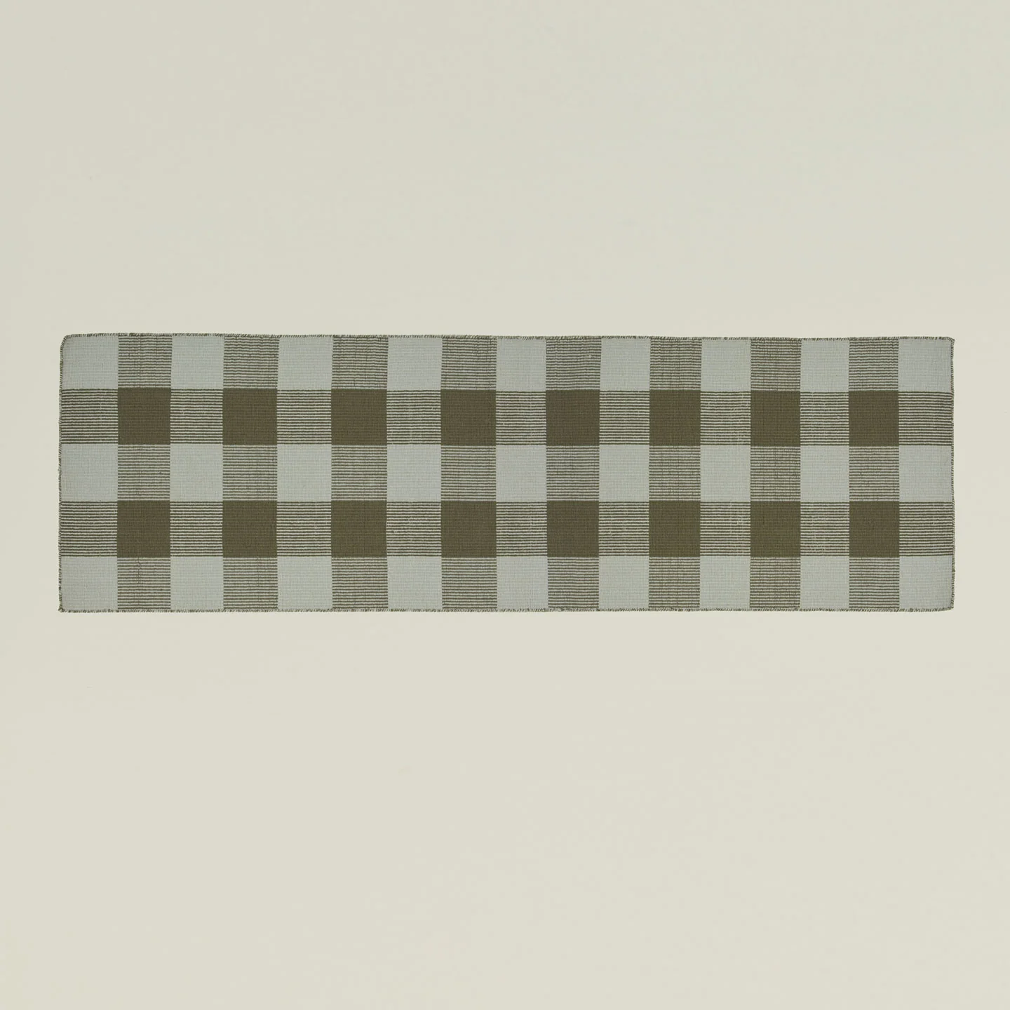 Simple Plaid Runner - Sage/Olive