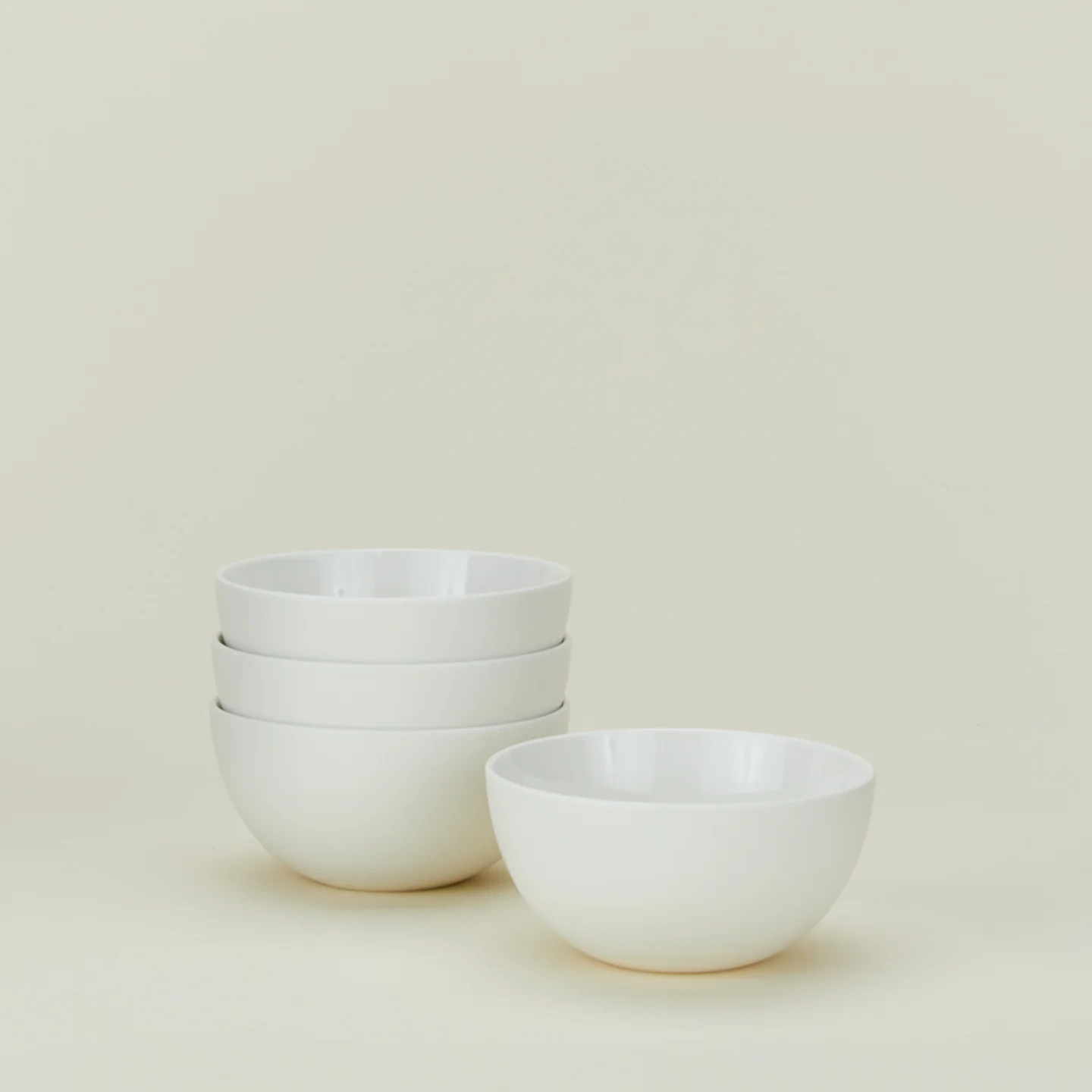 Simple Porcelain Large Bowl, Set of 4 - Image 2