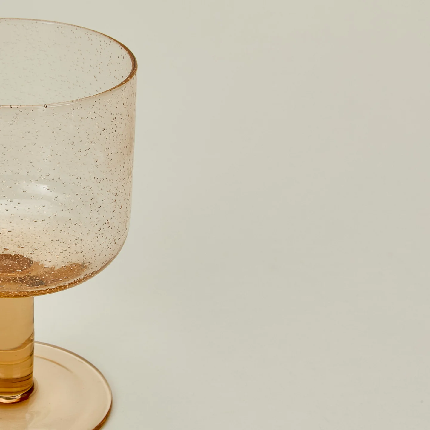 Simple Seeded Glassware, Set of 4 - Peach - Image 3