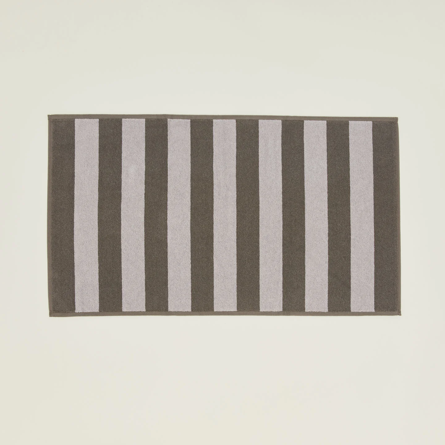 Simple Striped Terry Bath Mat - Light Grey/Dark Grey
