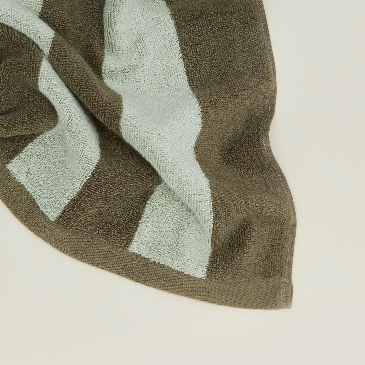 Simple Striped Terry Bath Mat - Sage/Olive - Image 2