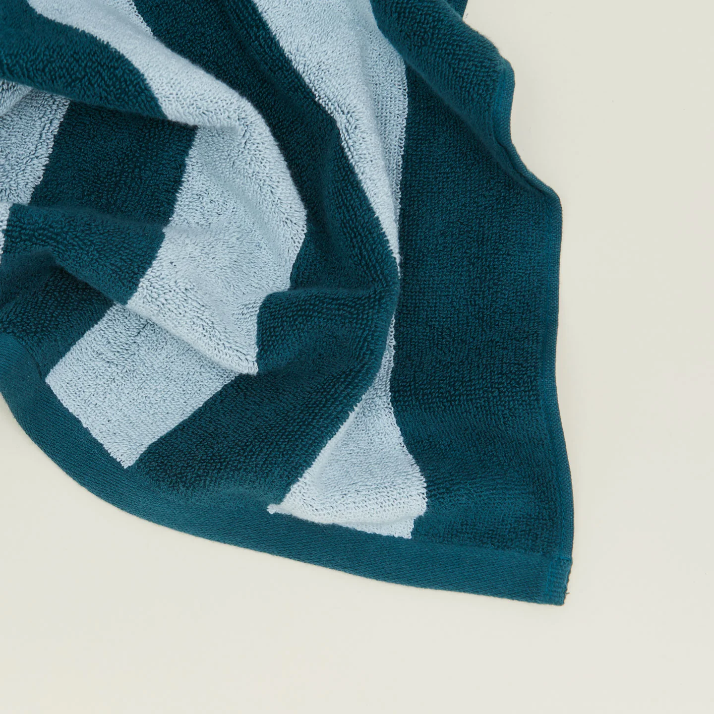 Simple Striped Terry Bath Mat - Sky/Peacock - Image 2