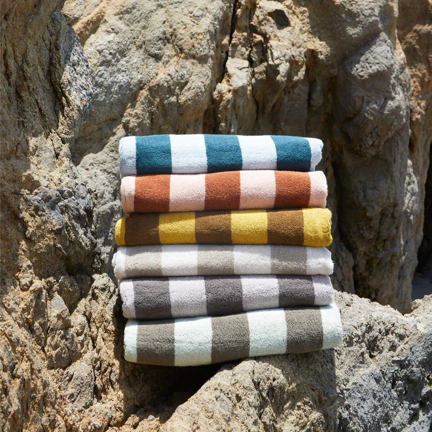 Simple Striped Terry Towel - Sage/Olive - Image 3