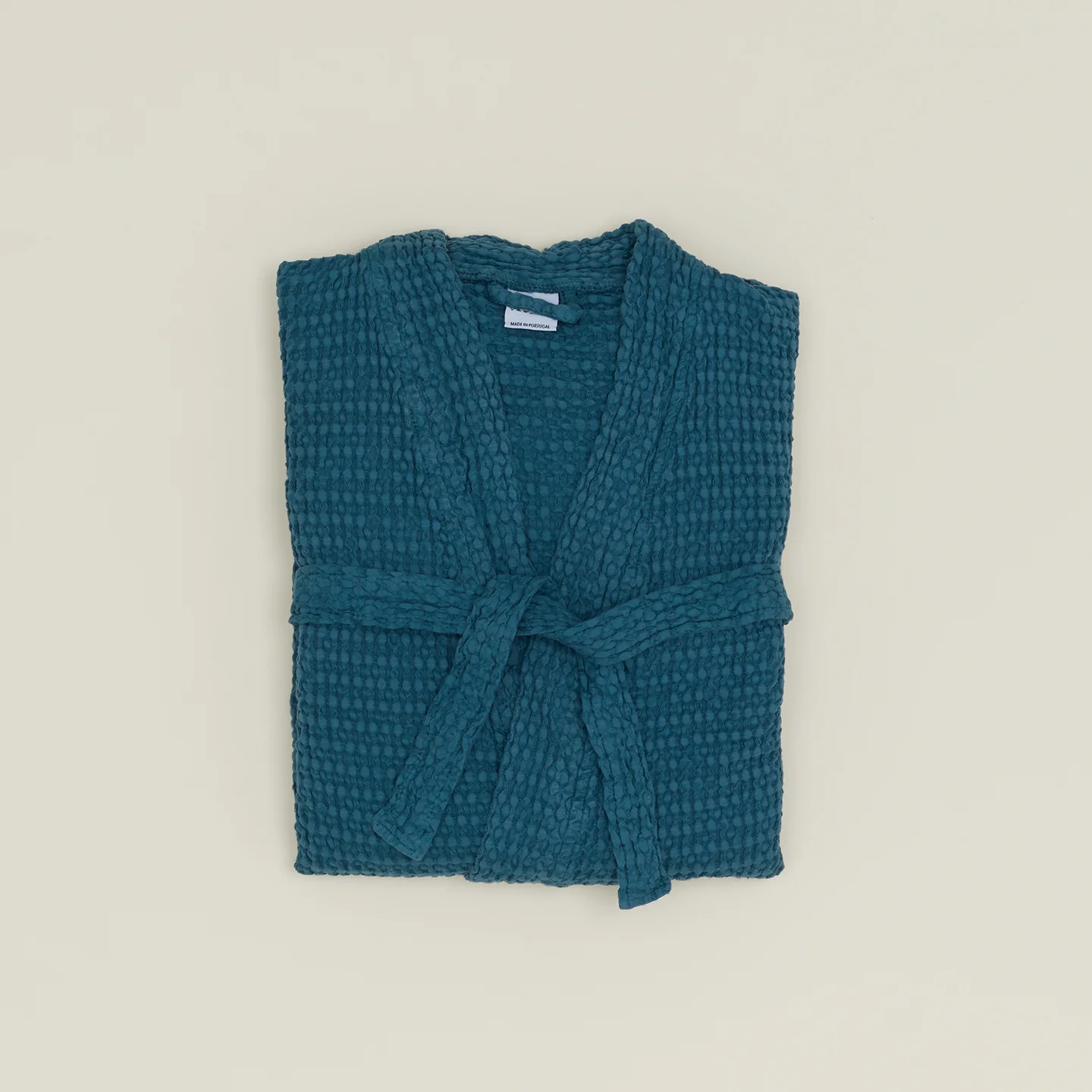 Simple Waffle Bathrobe - Peacock