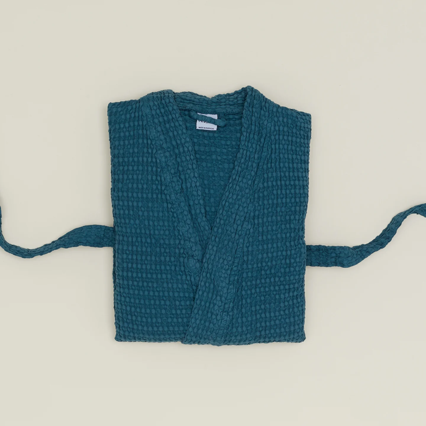 Simple Waffle Bathrobe - Peacock - Image 2