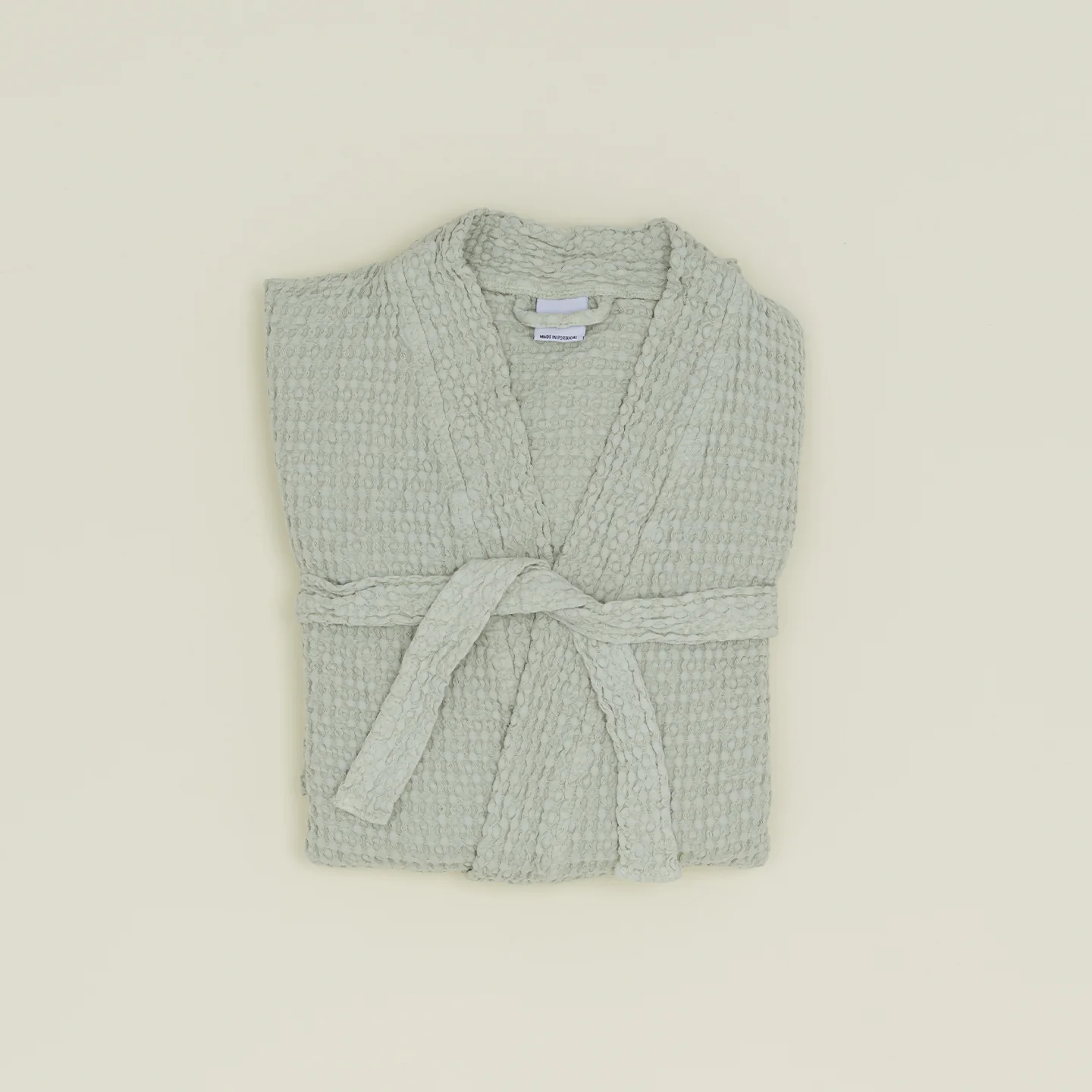 Simple Waffle Bathrobe - Sage