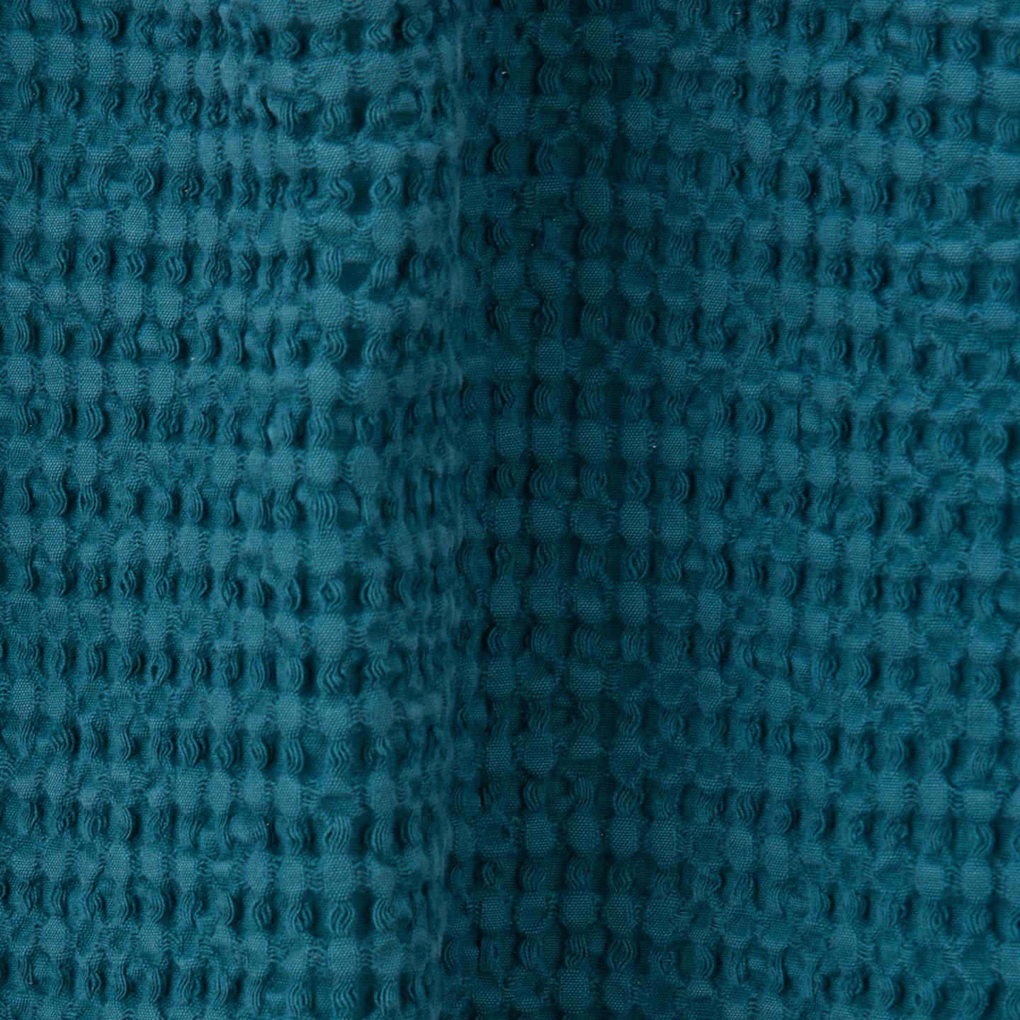 Simple Waffle Shower Curtain - Peacock - Image 3