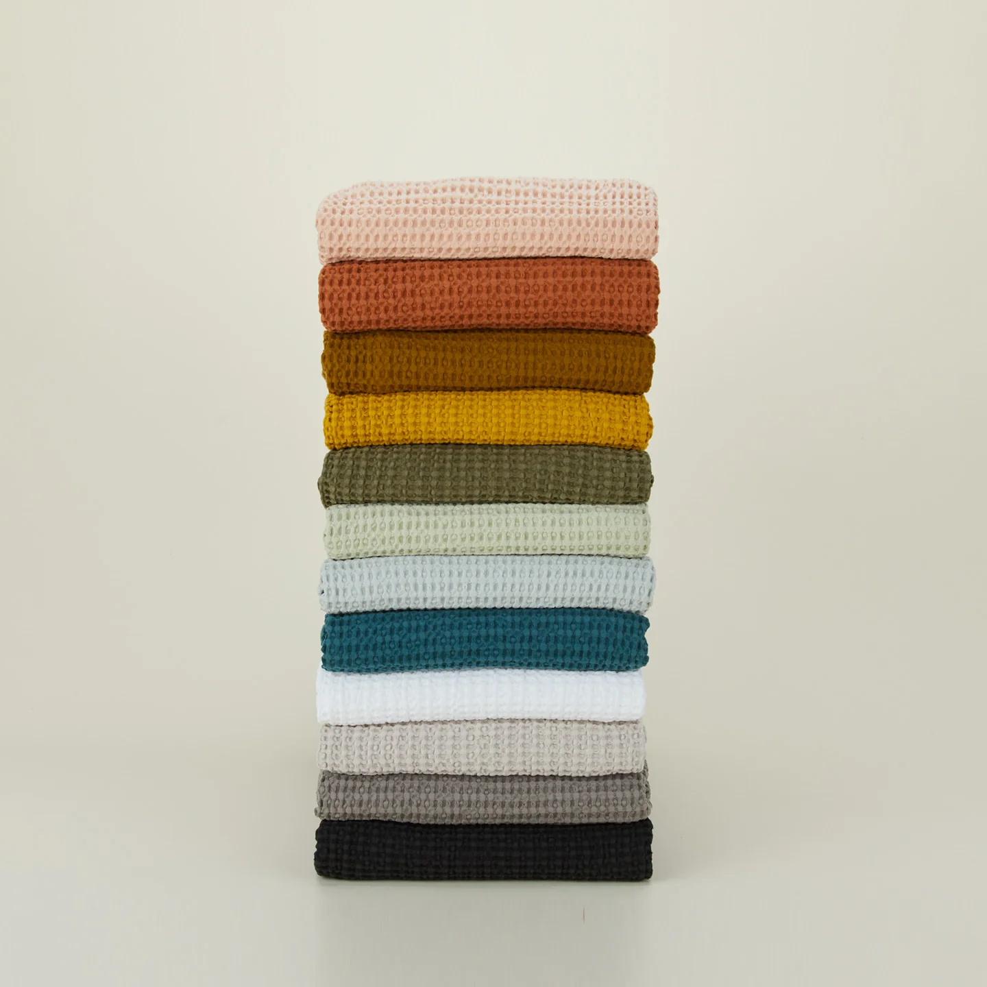 Simple Waffle Shower Curtain - Sage - Image 4