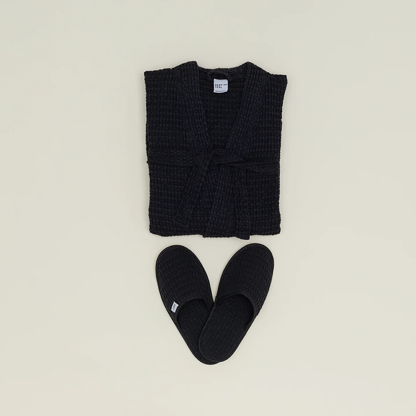 Simple Waffle Slippers - Black - Image 3