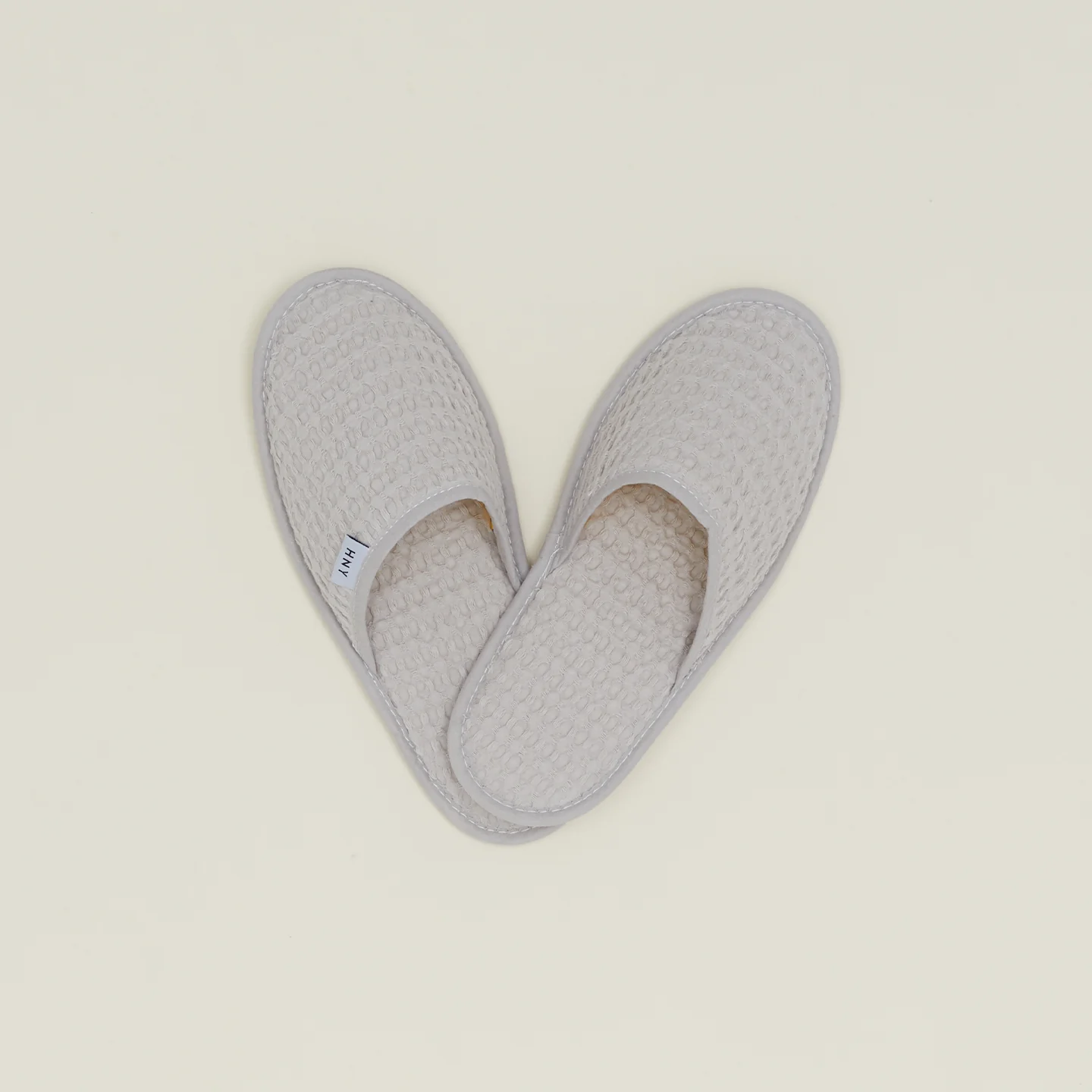Simple Waffle Slippers - Light Grey - Image 2