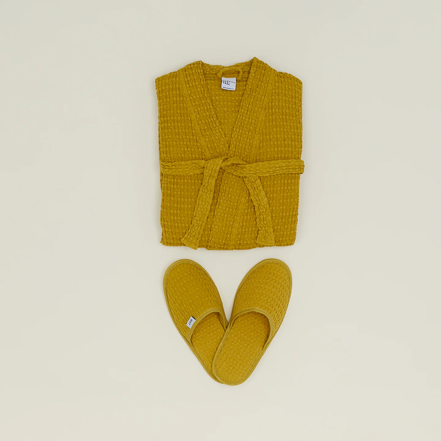 Simple Waffle Slippers - Mustard - Image 3