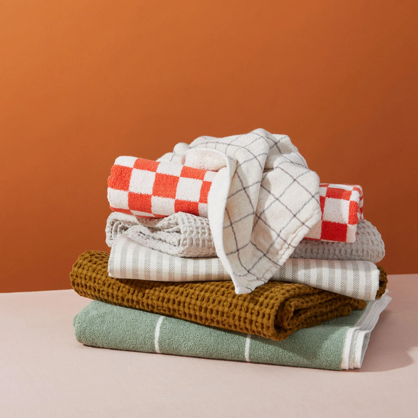 Simple Waffle Towel - Bronze - Image 4