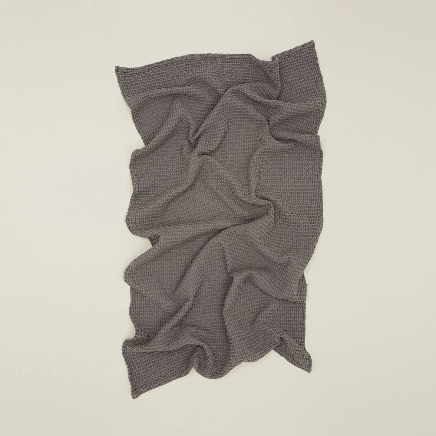 Simple Waffle Towel - Dark Grey
