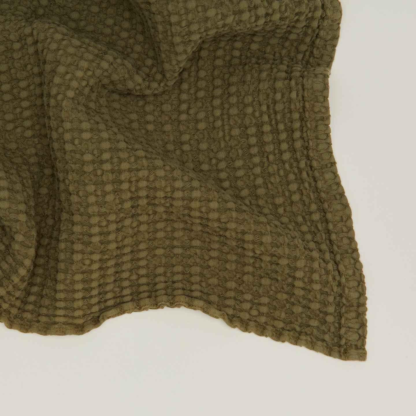 Simple Waffle Towel - Olive - Image 2