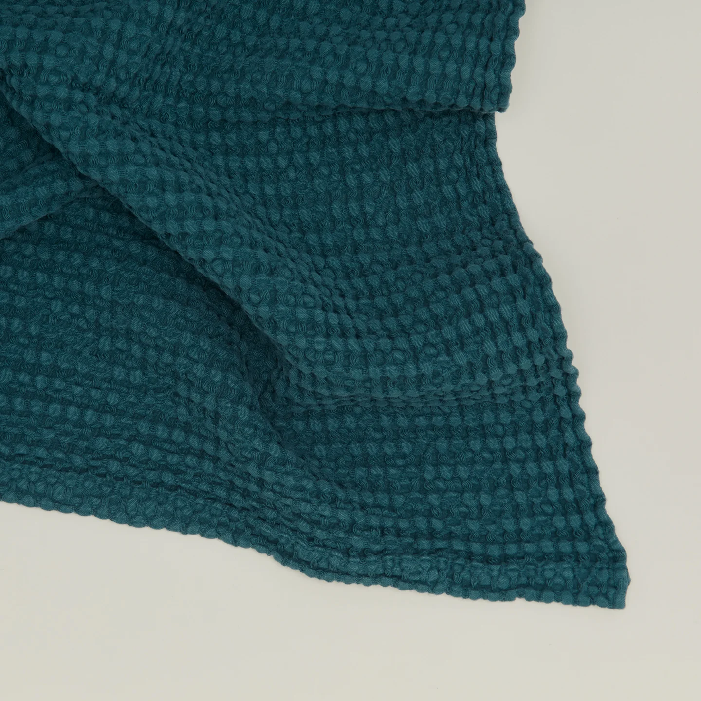 Simple Waffle Towel - Peacock - Image 2