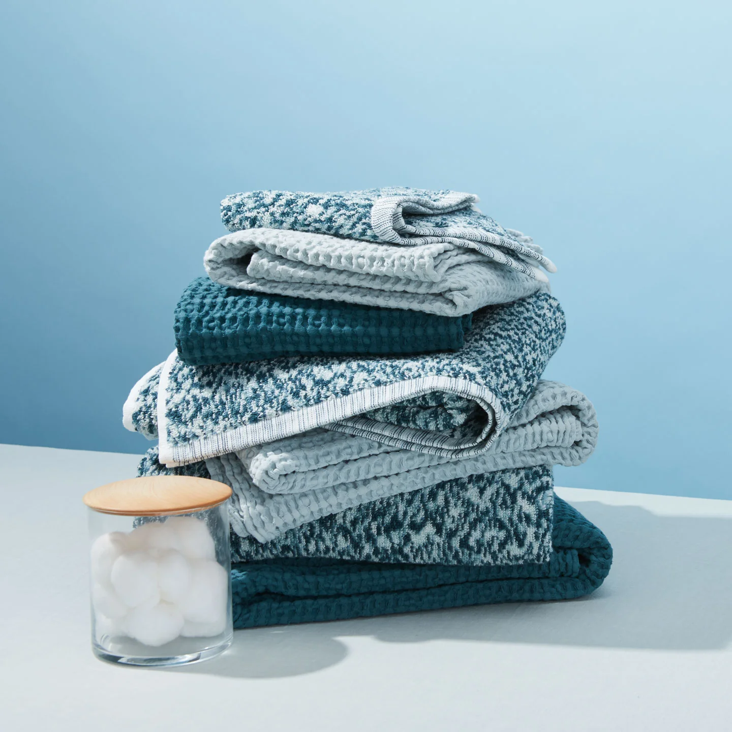 Simple Waffle Towel - Peacock - Image 4