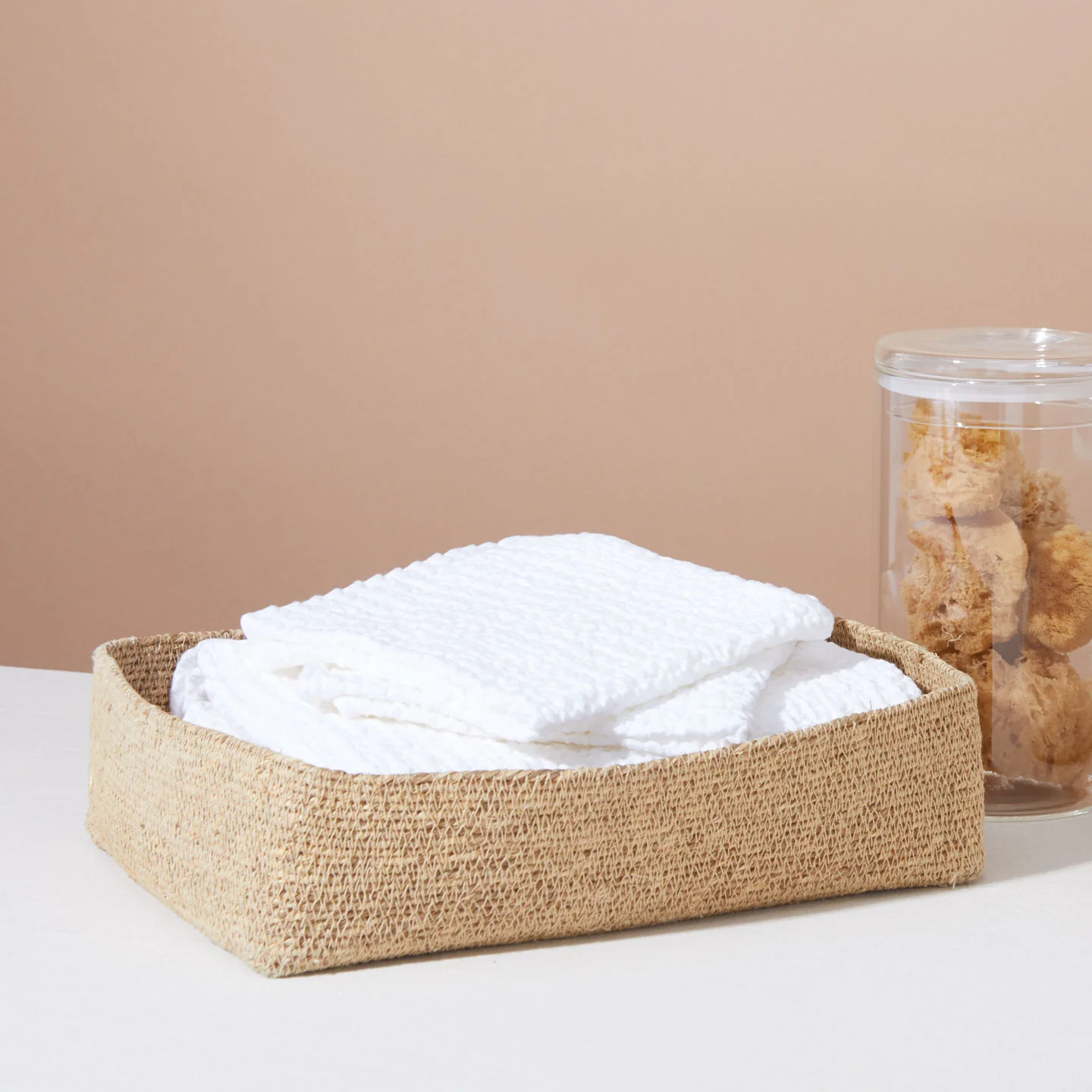 Simple Waffle Towel - White - Image 4