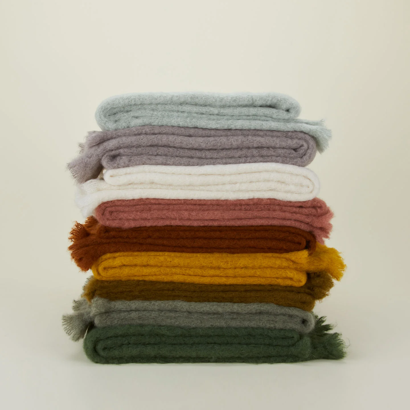Solid Mohair Throw - Grey - Image 3