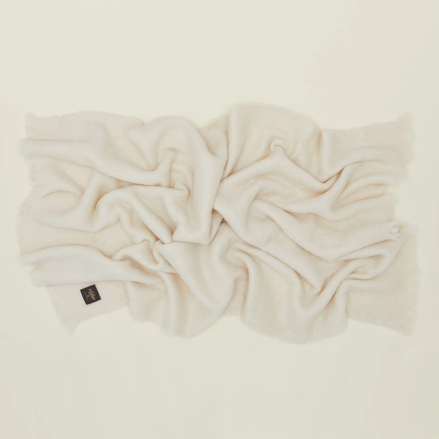 Solid Mohair Throw - Ivory - Image 2