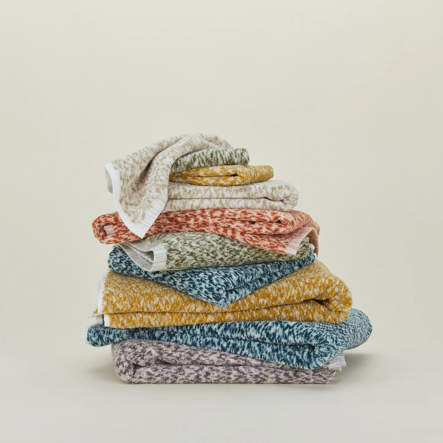 Space Dye Terry Towel - Olive - Image 5