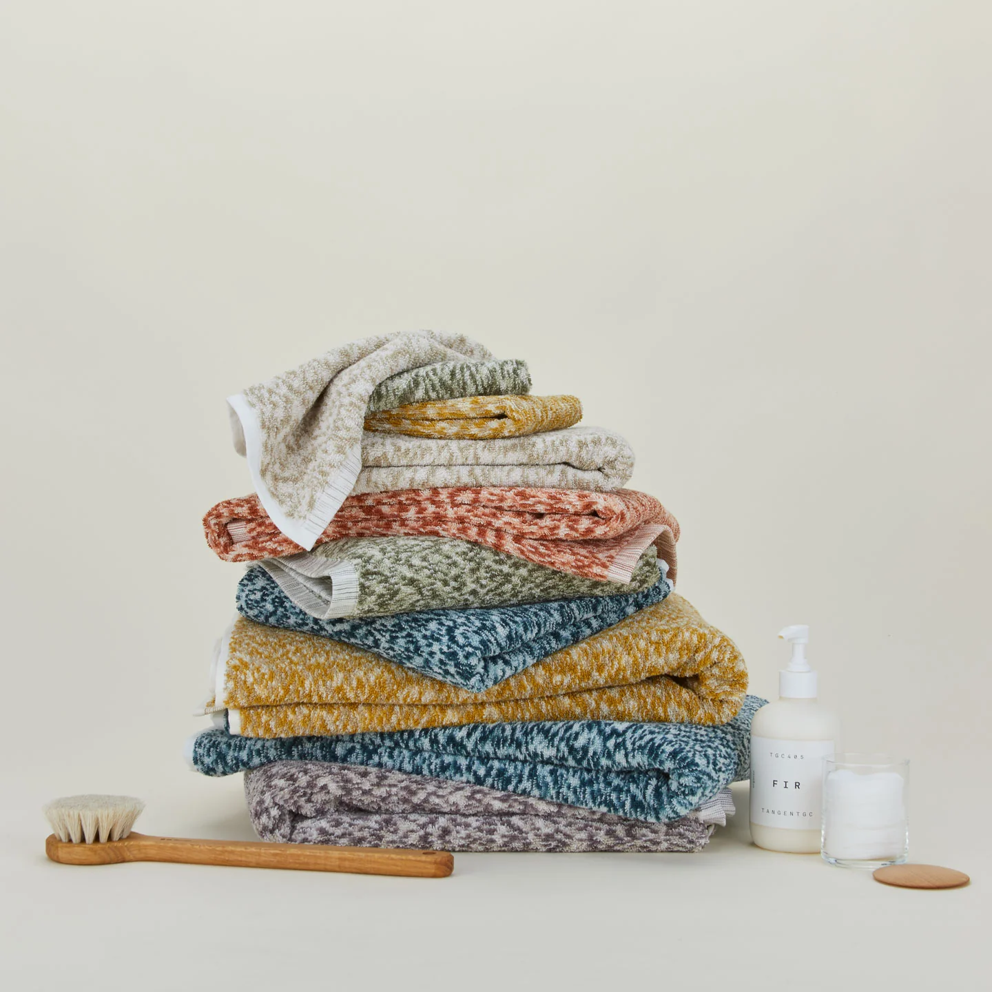 Space Dye Terry Towel - Mustard - Image 5