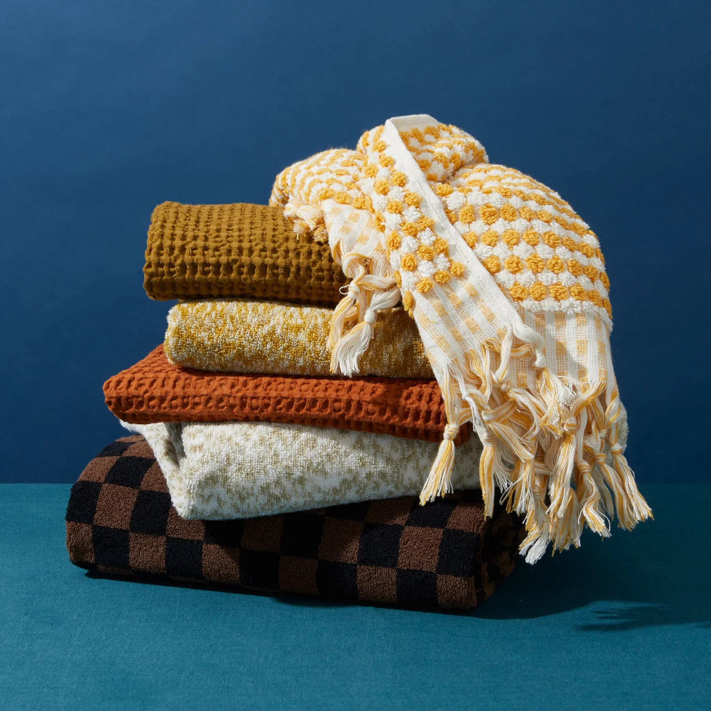 Space Dye Terry Towel - Mustard - Image 8
